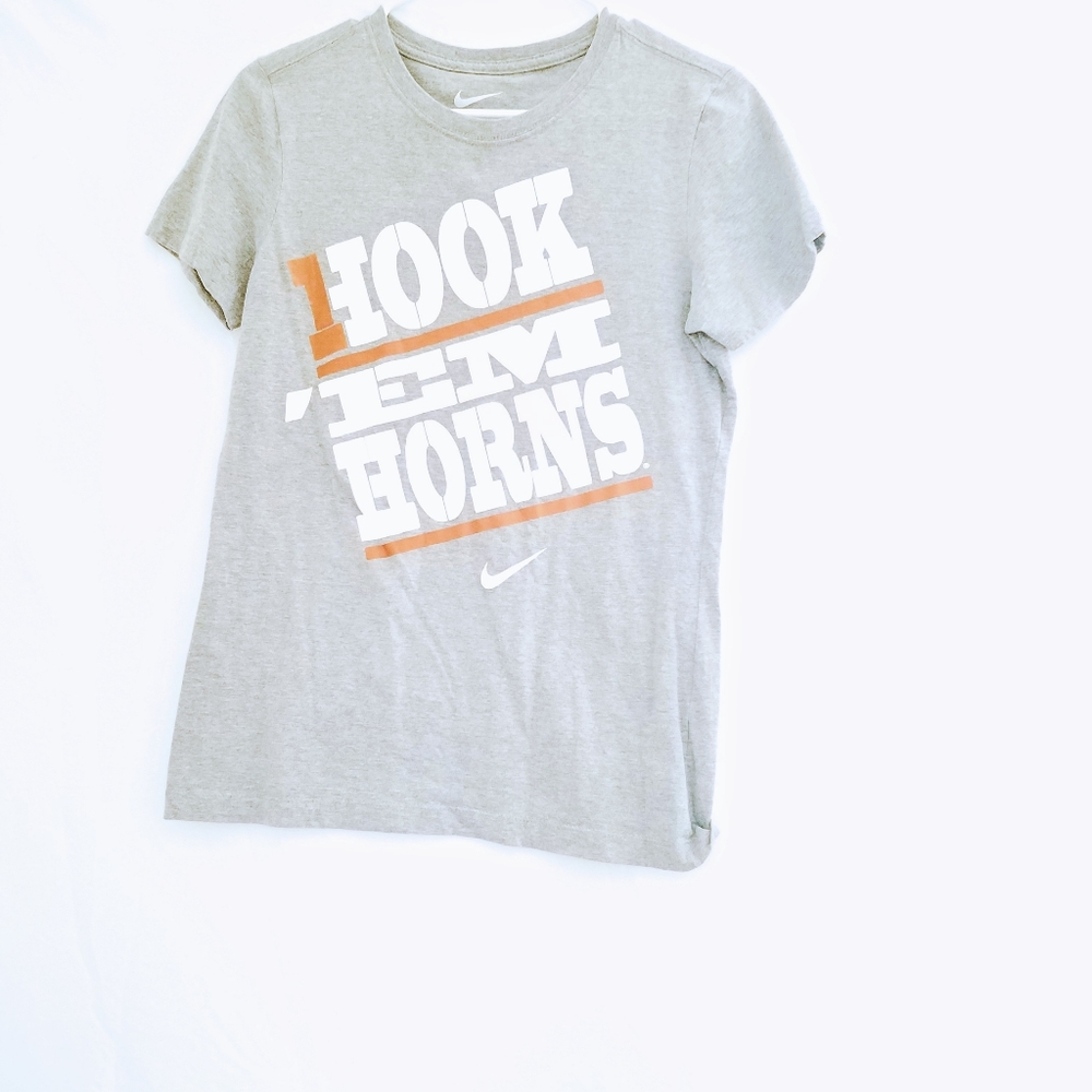 Nike Hook 'Em Horns gray shirt Womens size…